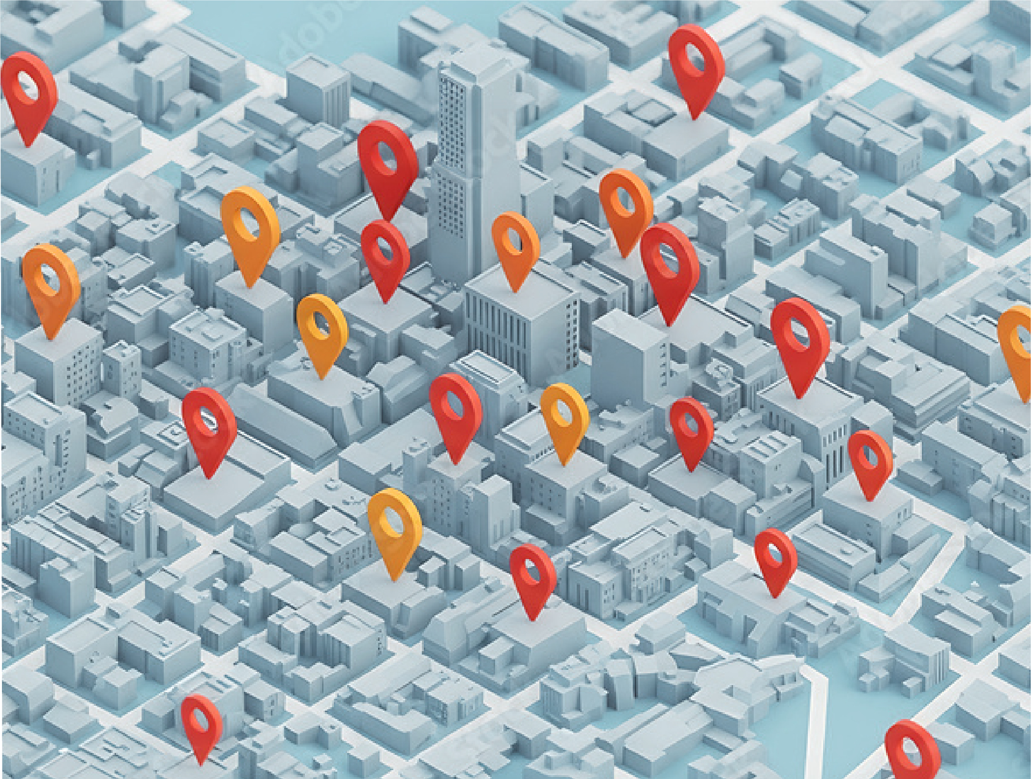 Vue aérienne — signaux analysés autour de vos sites